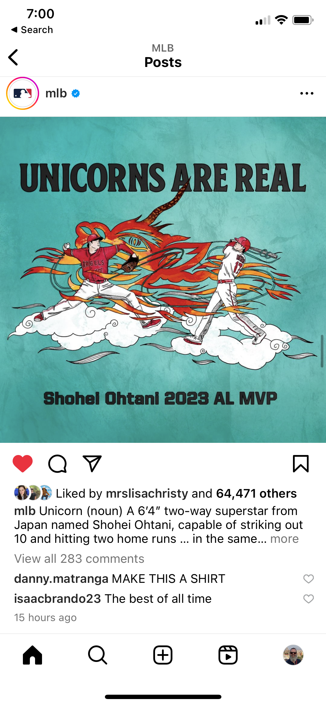 Original MLB social post